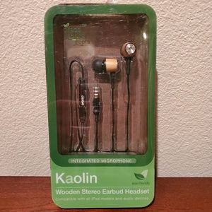 iwave Kaolin Wooden Stereo Earbud Headset